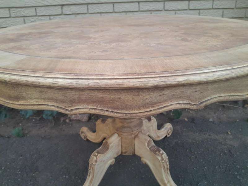 A 20th Century Dutch Walnut And Mahogany Table With Scalloped Edge And In A Contemporary Bleached...