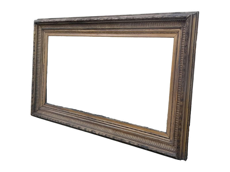 A 19th Century Carved Giltwood And Gesso Mirror Of Large Proportions