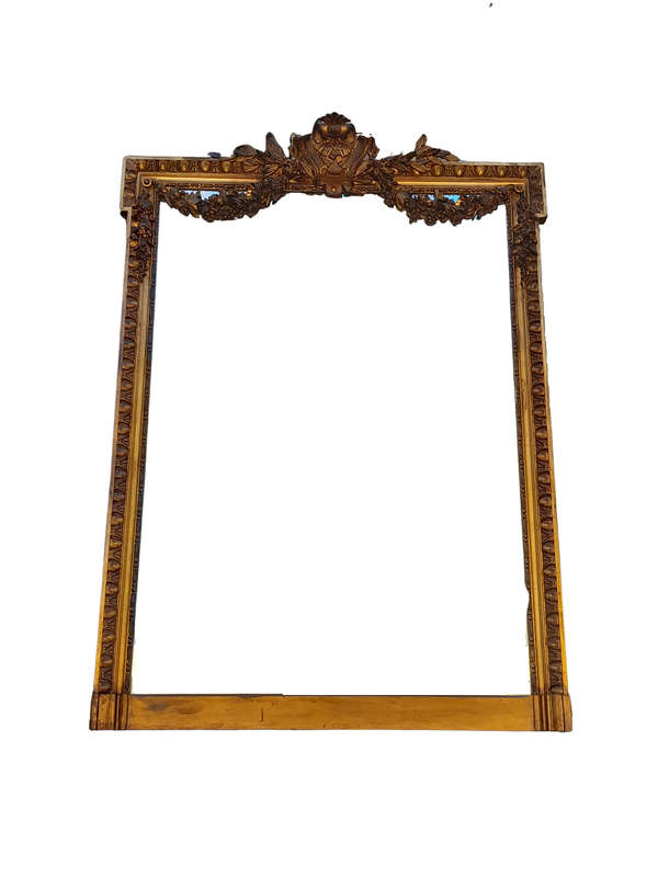 A 19th Century French Giltwood And Gesso Mirror Of Large Proportions ND