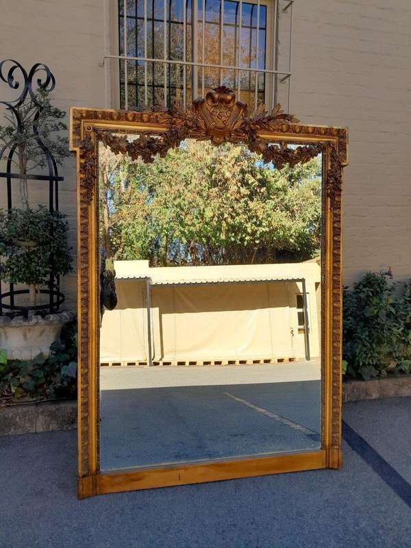 A 19th Century French Giltwood And Gesso Mirror Of Large Proportions ND