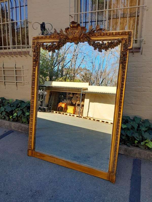A 19th Century French Giltwood And Gesso Mirror Of Large Proportions ND