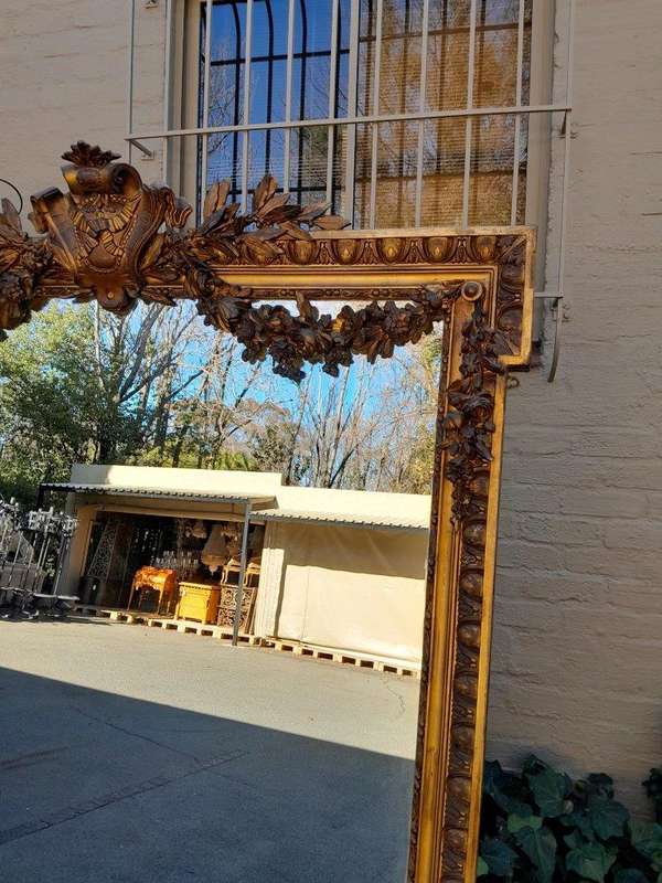 A 19th Century French Giltwood And Gesso Mirror Of Large Proportions ND