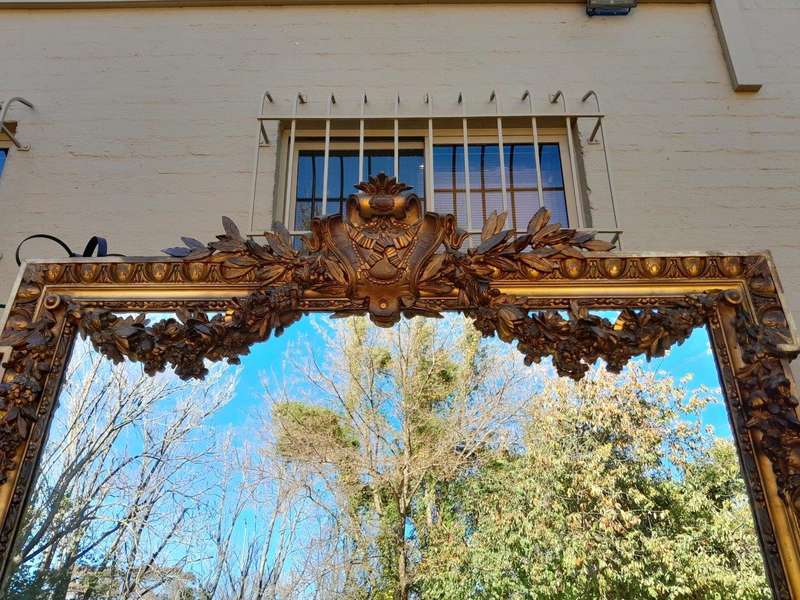 A 19th Century French Giltwood And Gesso Mirror Of Large Proportions ND
