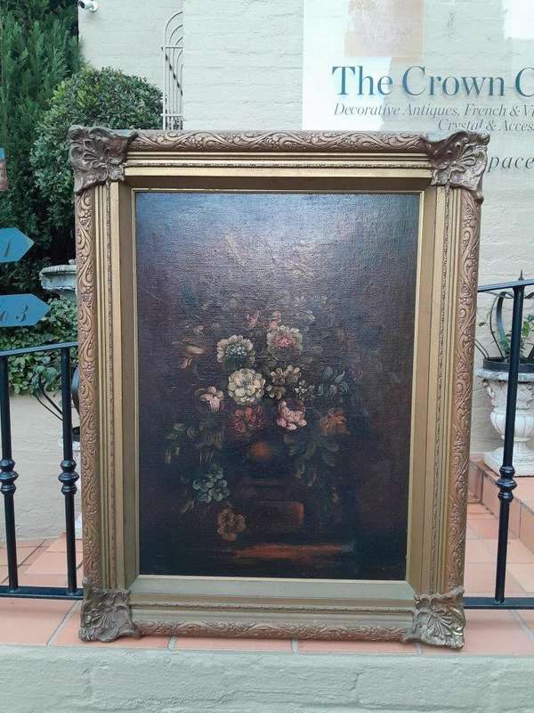 A 20th Century Oil On Canvas Flower Painting