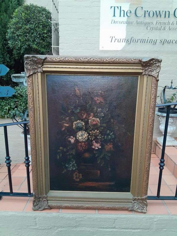 A 20th Century Oil On Canvas Flower Painting