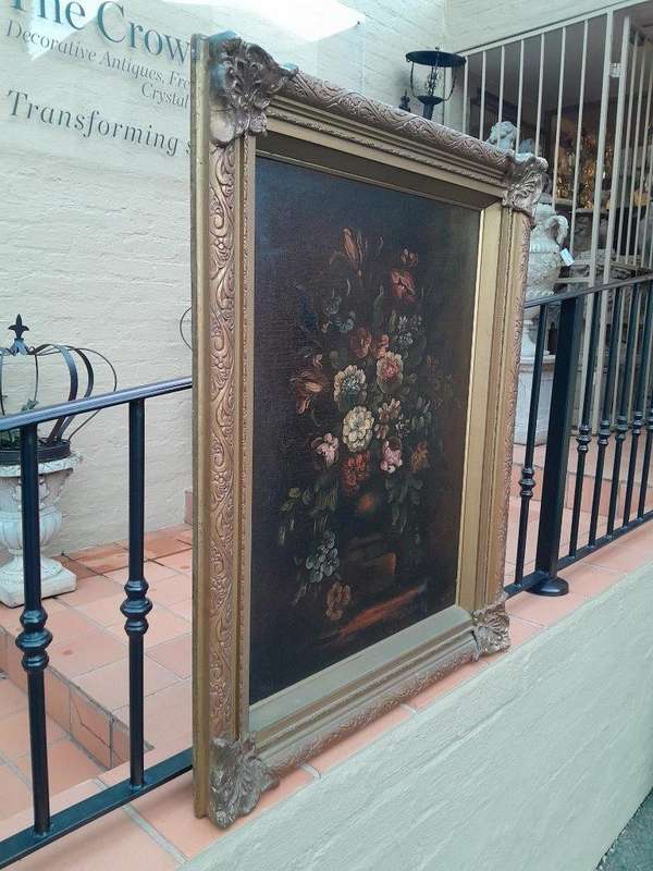 A 20th Century Oil On Canvas Flower Painting