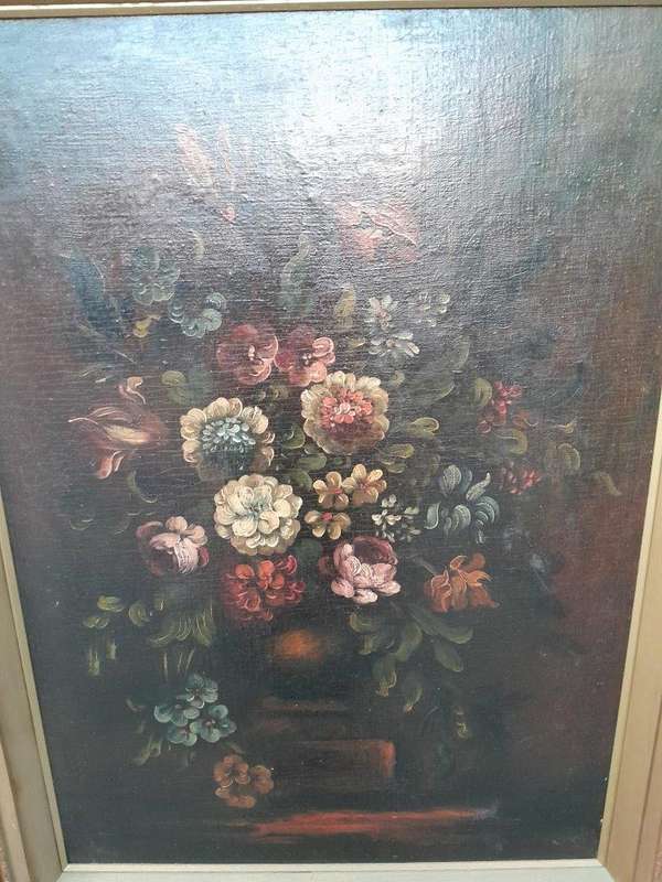 A 20th Century Oil On Canvas Flower Painting
