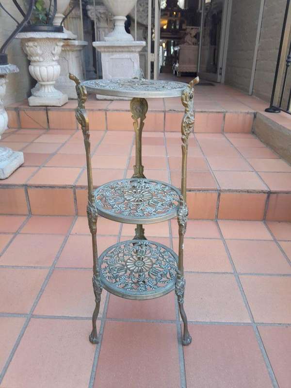 A 20th Century Three Tier Brass Display Stand