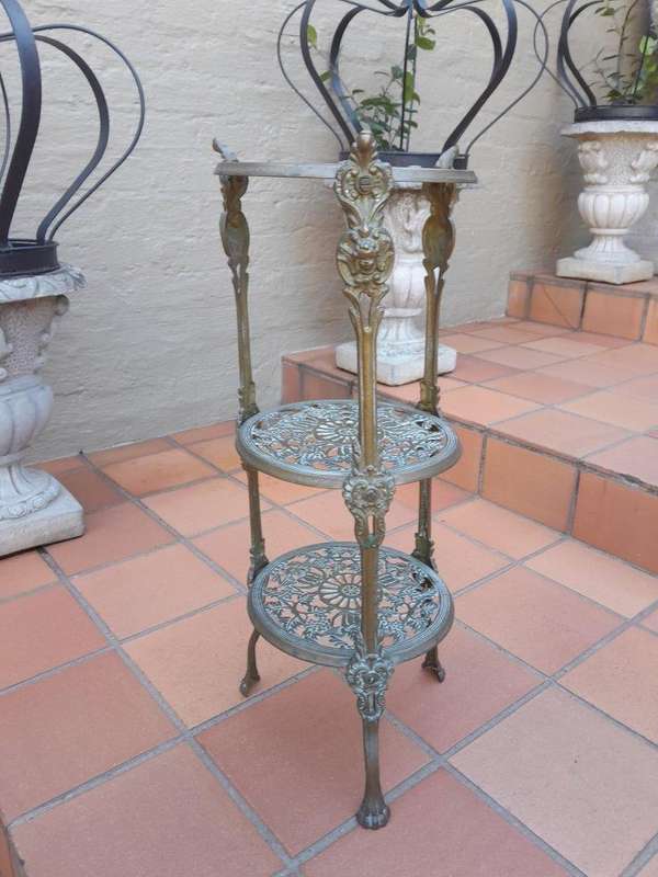 A 20th Century Three Tier Brass Display Stand