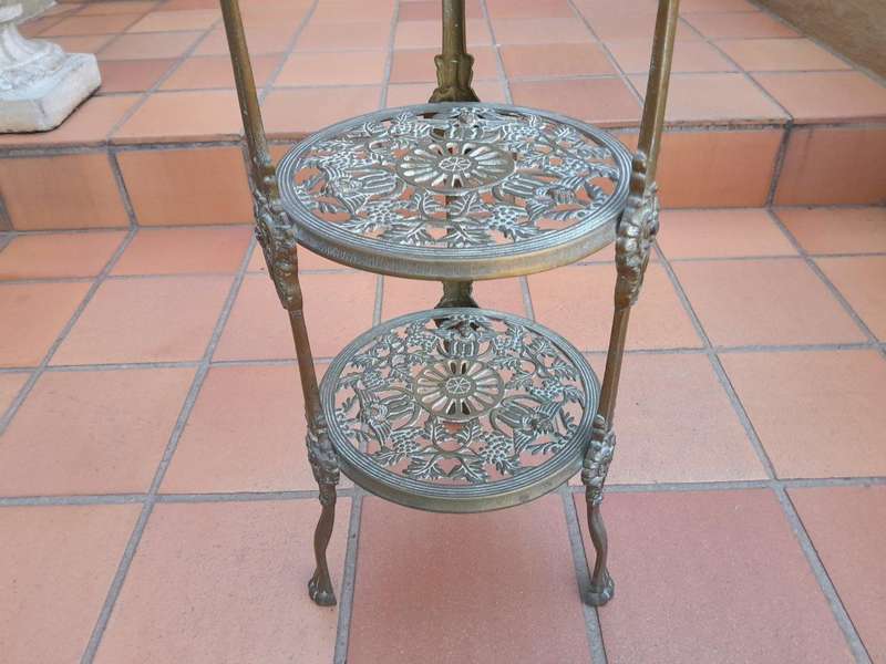A 20th Century Three Tier Brass Display Stand