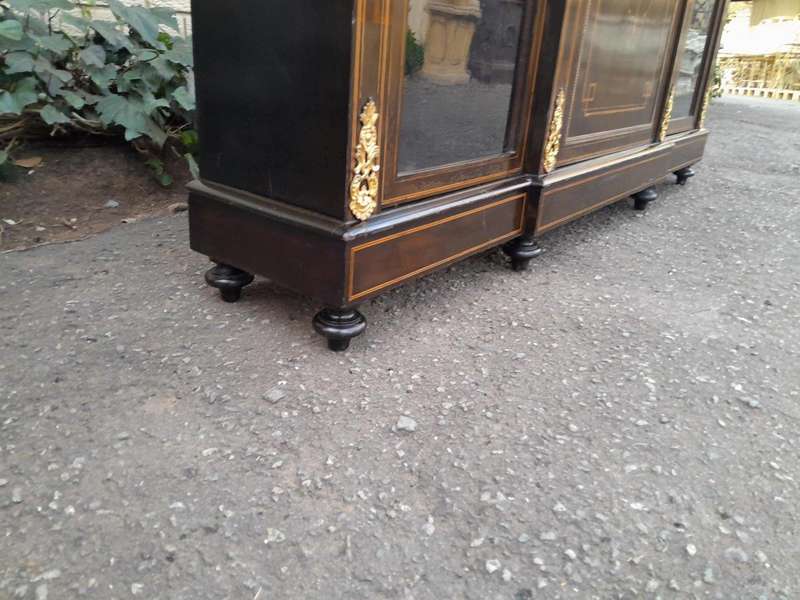 A 19th Century Napoleon III French Walnut Inlaid, Ebonised and Ormolu Credenza / Sideboard / Cabi...