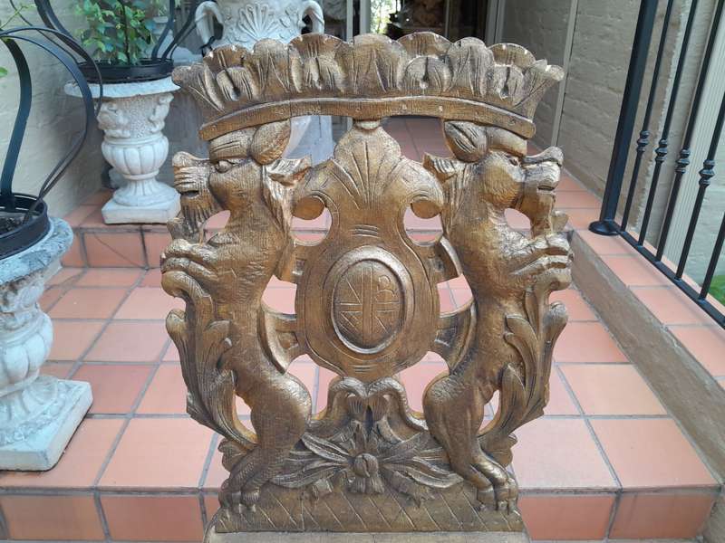 A 19th Century French Heavily Carved Oak Hand Gilded In Gold Leaf Statement Chair
