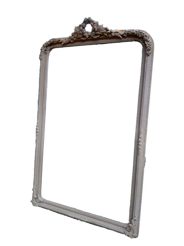 A French Style Ornately Carved Mirror in a Contemporary Finish