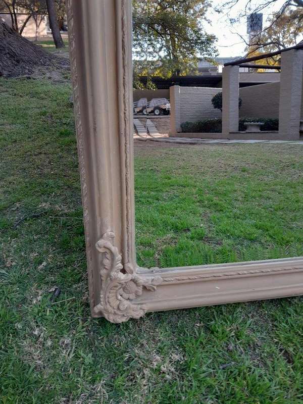 A French Style Ornately Carved Mirror in a Contemporary Finish