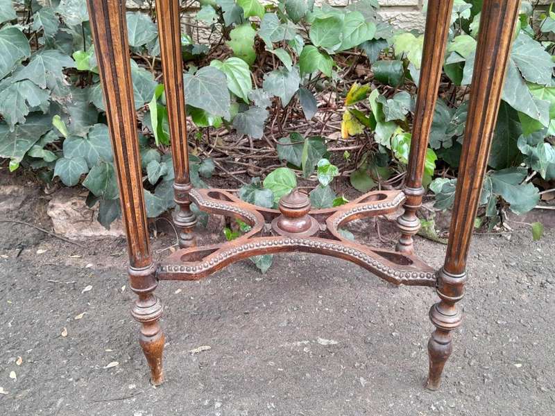An Antique French Giltwood Table with Marble Top