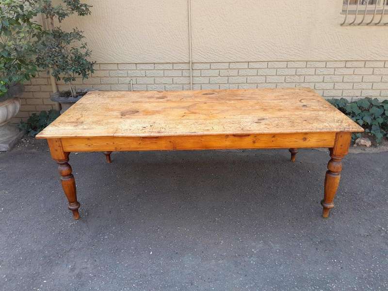 An Antique / 19th Century Cape Wooden Dining / Kitchen Table