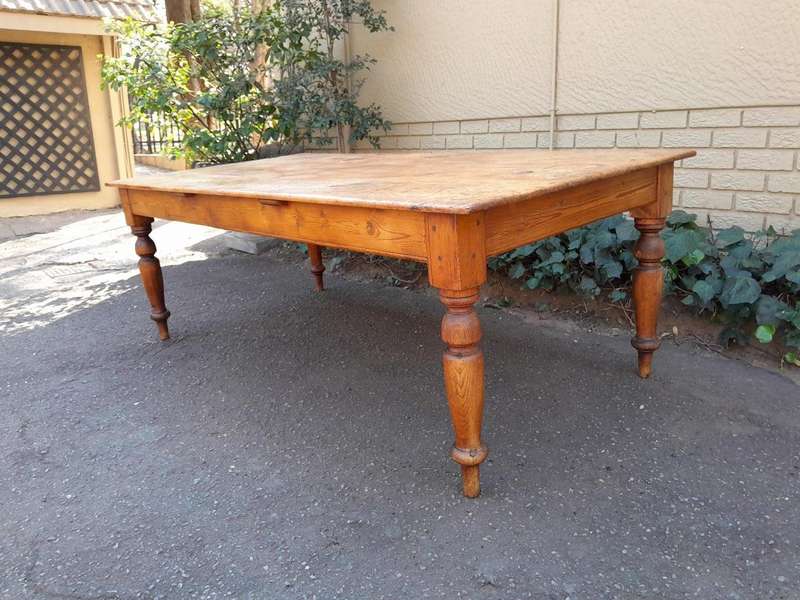 An Antique / 19th Century Cape Wooden Dining / Kitchen Table