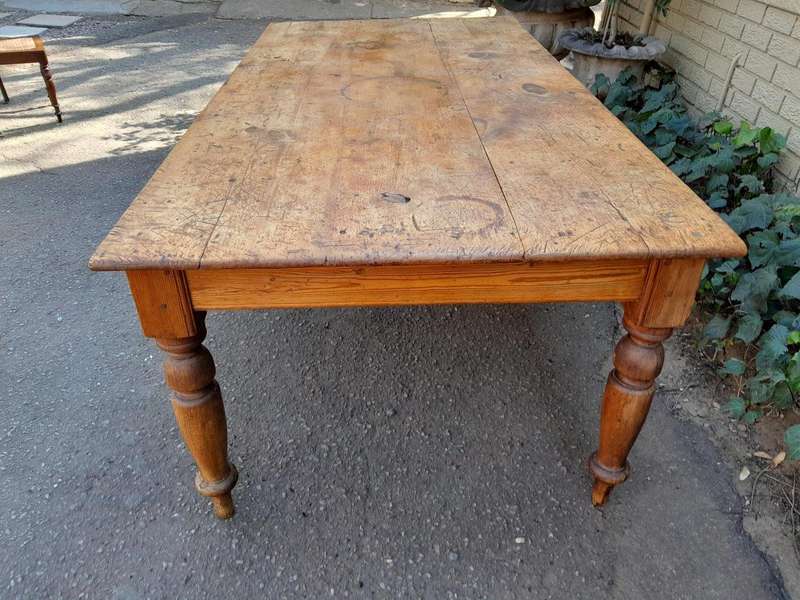 An Antique / 19th Century Cape Wooden Dining / Kitchen Table