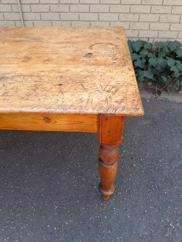 An Antique / 19th Century Cape Wooden Dining / Kitchen Table