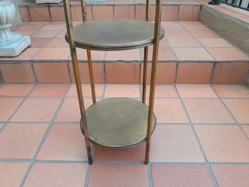 A 20th Century Hand Gilded with Gold Leaf Cake / Display Stand