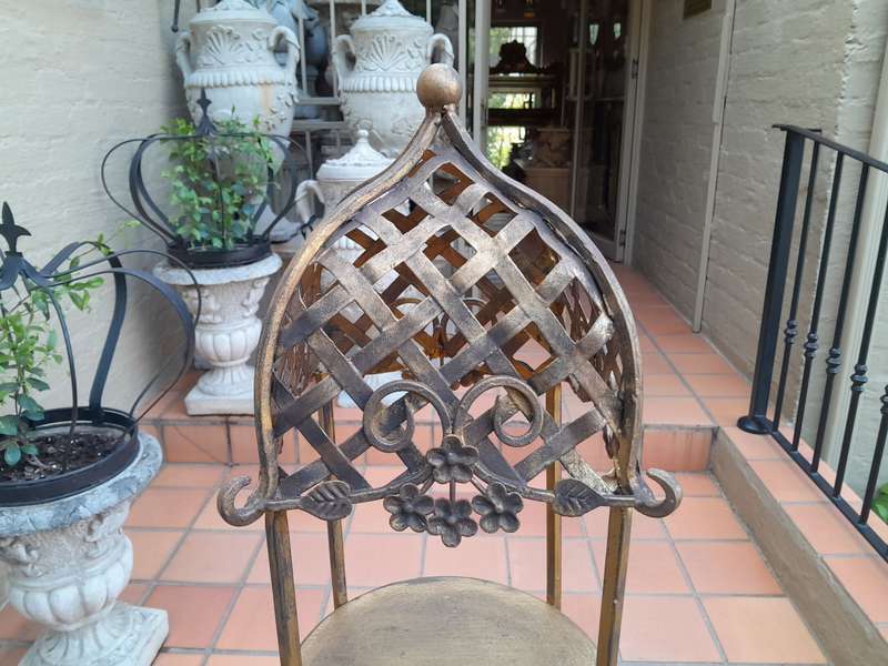 A 20th Century Hand Gilded with Gold Leaf Cake / Display Stand