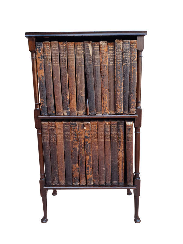 An Early 20th Century Circa 1912 Set of  Encylopedia Britannica Twenty Six (26) Volumes in Bookcase