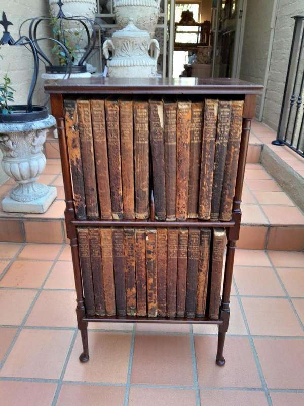 An Early 20th Century Circa 1912 Set of  Encylopedia Britannica Twenty Six (26) Volumes in Bookcase