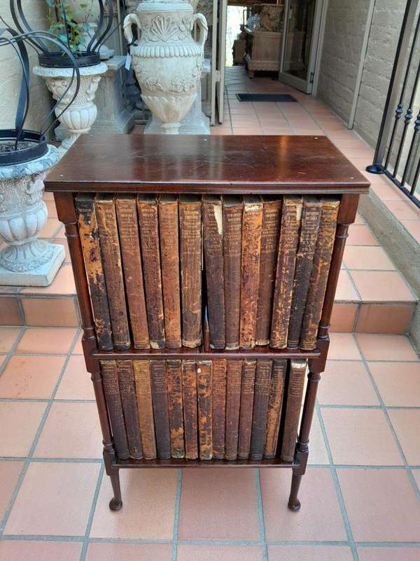 An Early 20th Century Circa 1912 Set of  Encylopedia Britannica Twenty Six (26) Volumes in Bookcase