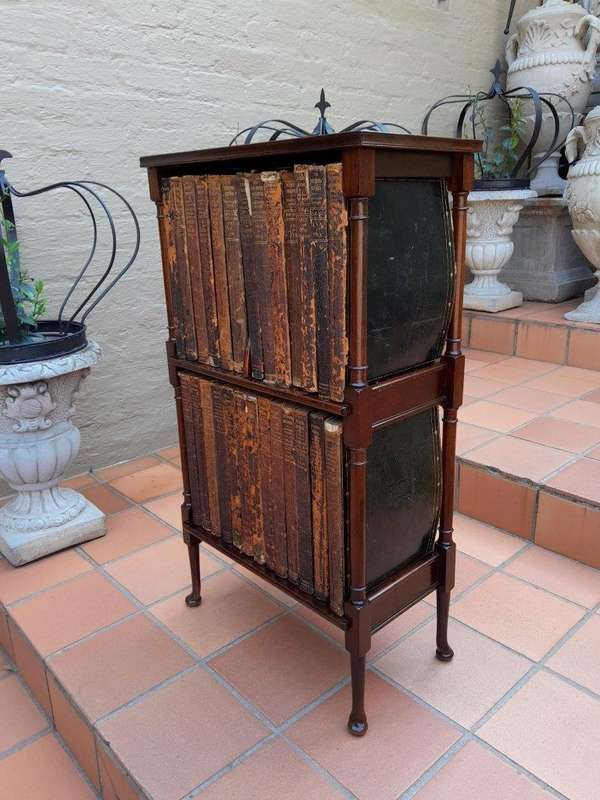 An Early 20th Century Circa 1912 Set of  Encylopedia Britannica Twenty Six (26) Volumes in Bookcase