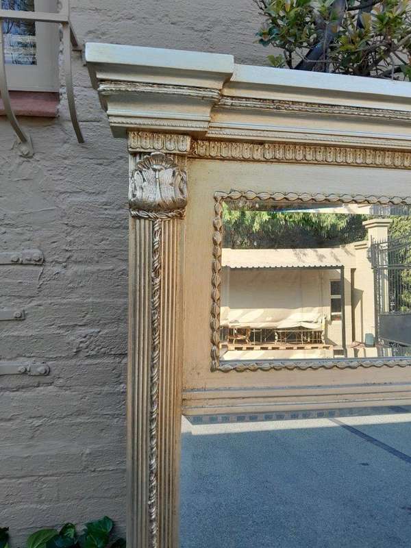 A 20th Century French Empire Style Hand Gilded with Gold Leaf Giltwood Pier Mirror