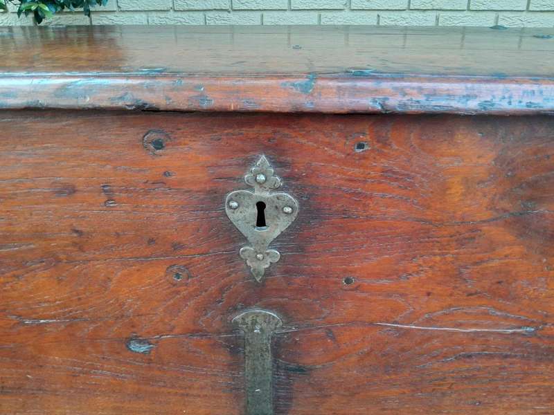 A Late 18th / Early 19th Century Teak And Iron Chest