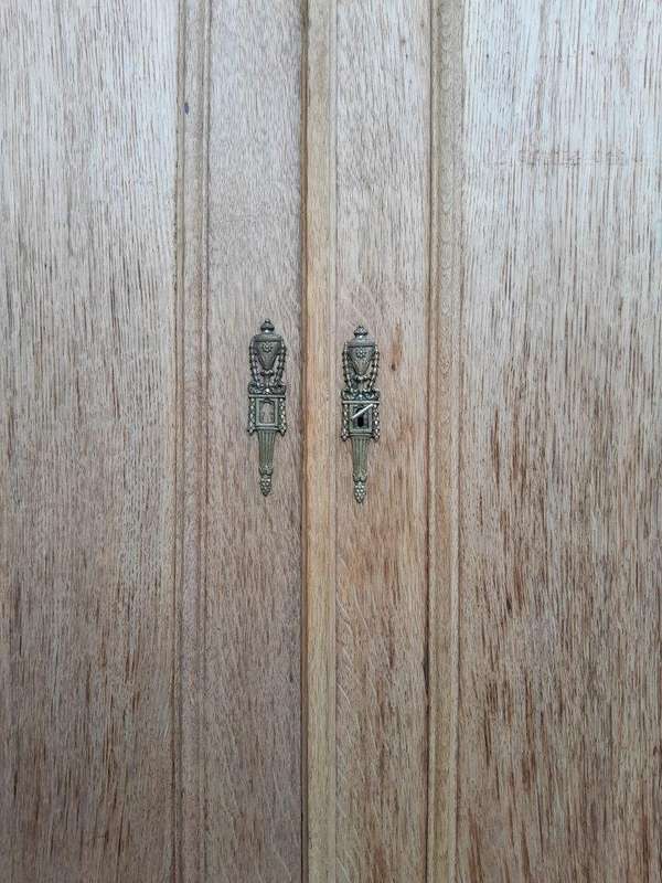 An 18th Century Dutch Oak Armoire Bombe in a Contemporary Bleached Finish