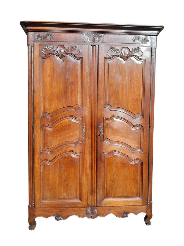 A 19th Century French Carved Oak Armoire