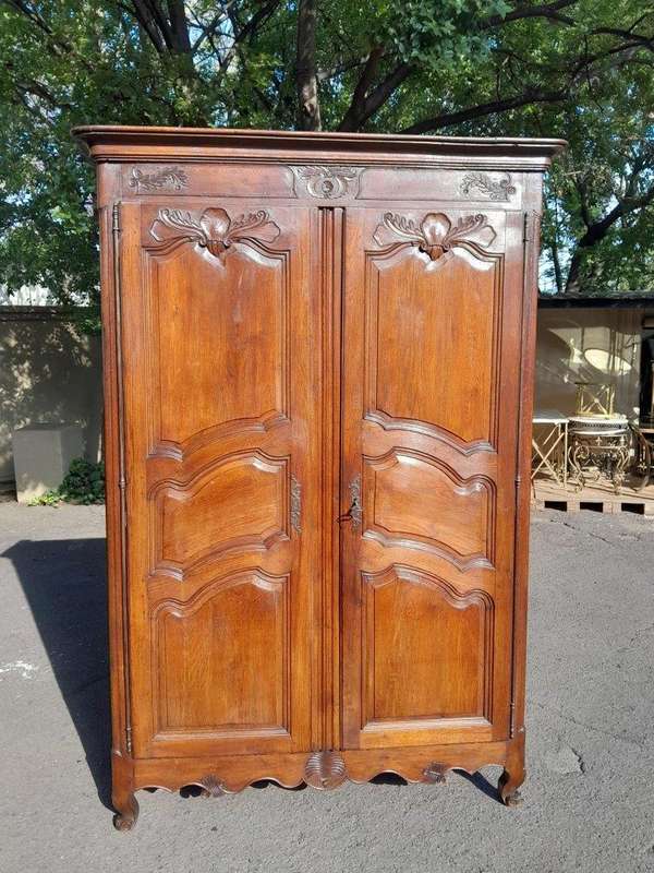 A 19th Century French Carved Oak Armoire