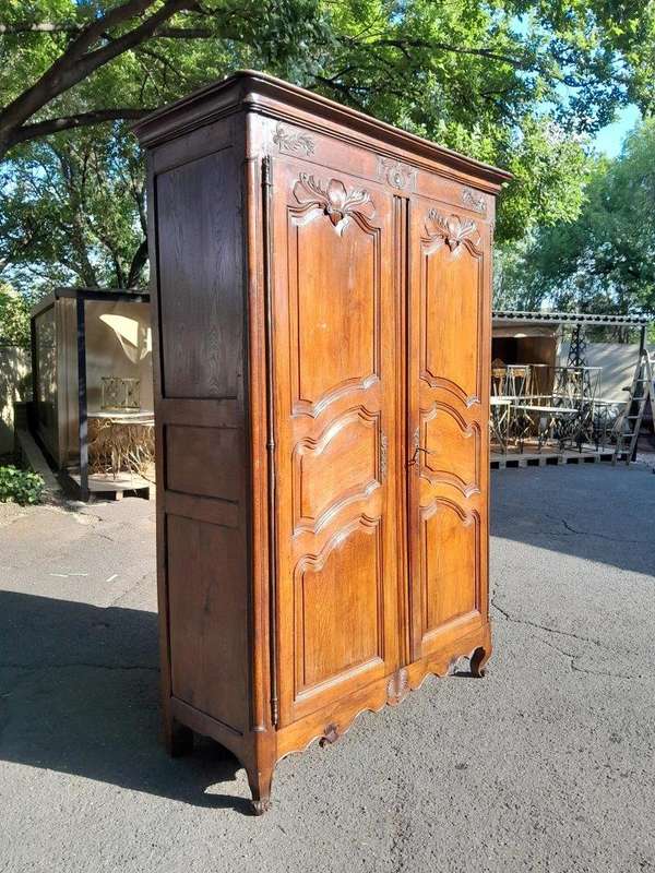 A 19th Century French Carved Oak Armoire