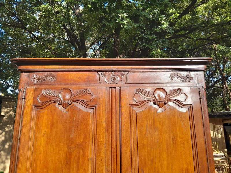A 19th Century French Carved Oak Armoire