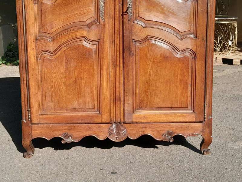 A 19th Century French Carved Oak Armoire