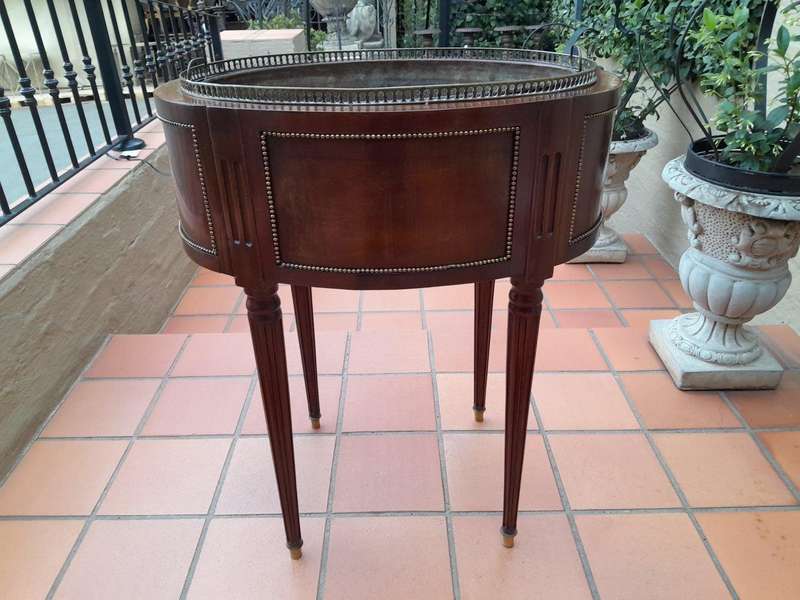 A 20th Century French Mahogany and Gilt Cellarette / wine cooler with Metal Waterproof Inner