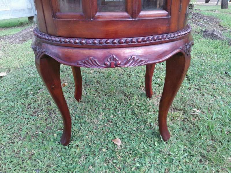 A 20th Century Victorian Ornately Carved Mahogany Drinkscabinet With Cream Marble Top