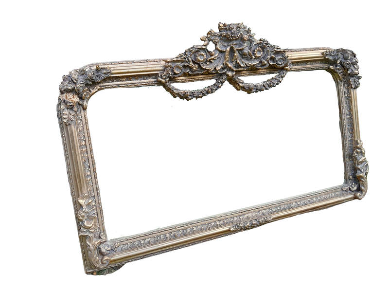 A French Rococo Style Ornately Carved And Gilded Bevelled Mirror 6