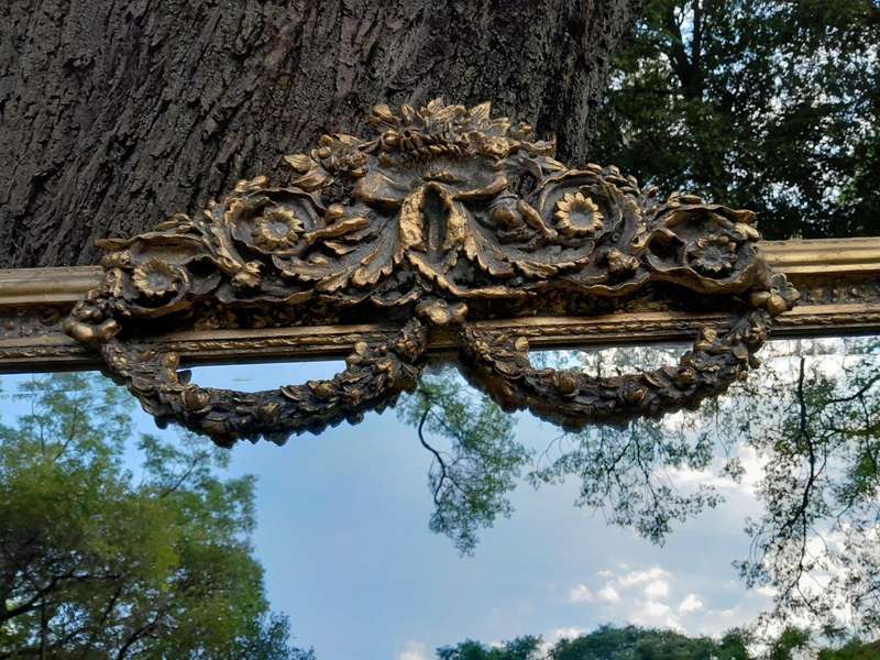 A French Rococo Style Ornately Carved And Gilded Bevelled Mirror 6