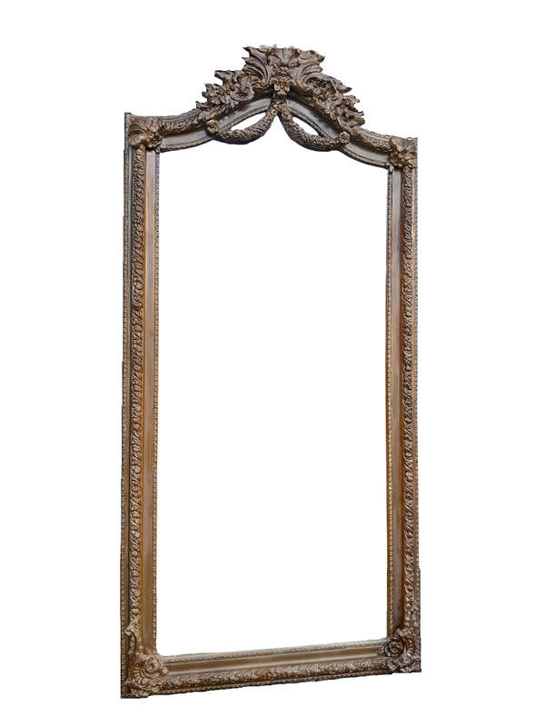 A French Rococo Style Ornately Carved And Gilded Bevelled Mirror 4