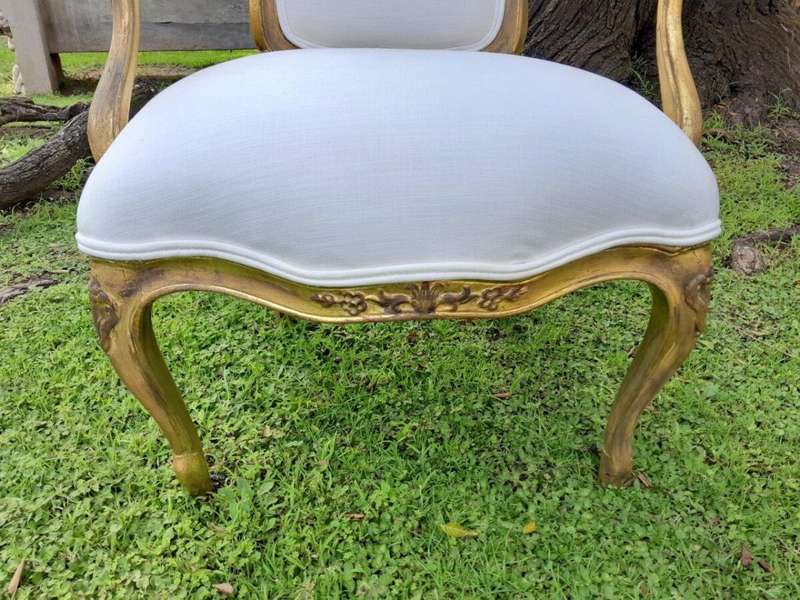 An Antique Pair Of Antique Walnut Tapestry Armchairs