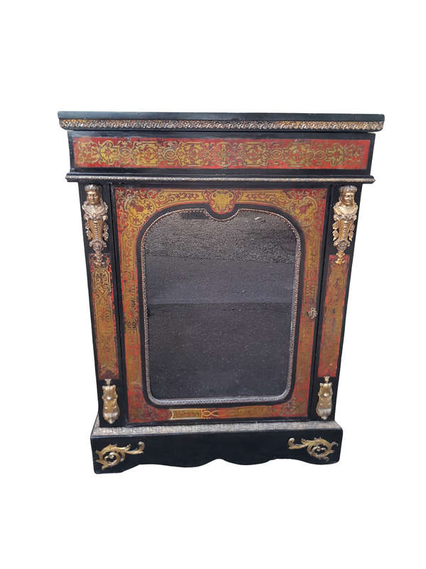 An Antique French Boulle Pier Cabinet 