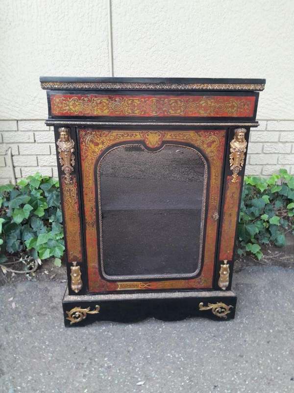 An Antique French Boulle Pier Cabinet 