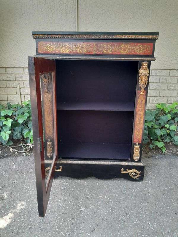 An Antique French Boulle Pier Cabinet 