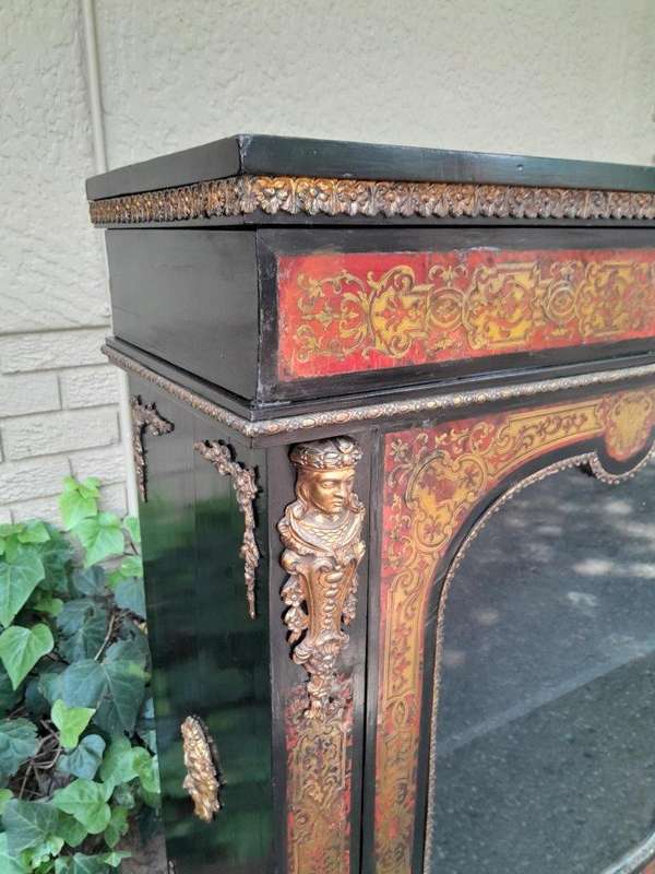 An Antique French Boulle Pier Cabinet 