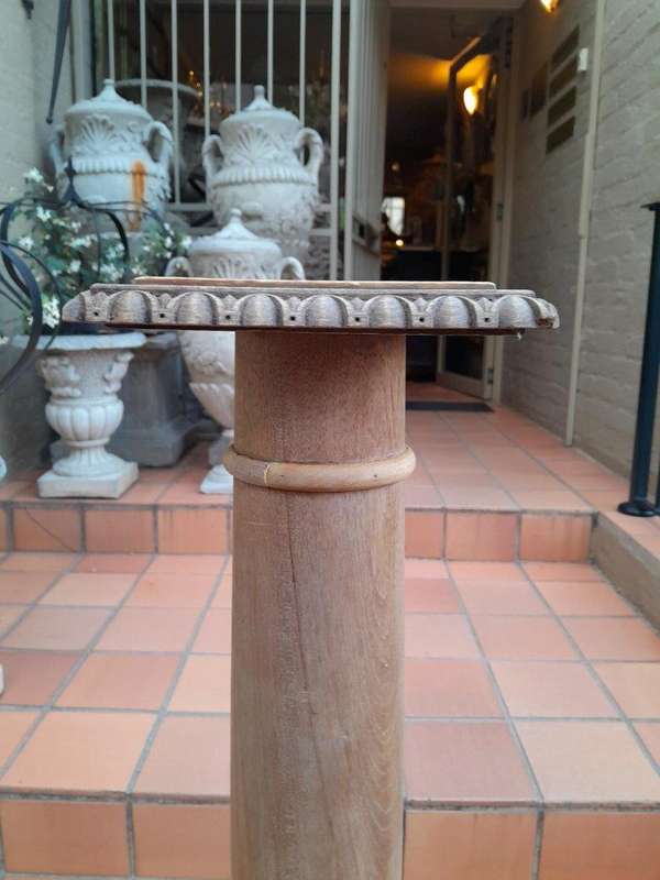A 20th Century Ornately Carved Wooden Pedestal / Plinth