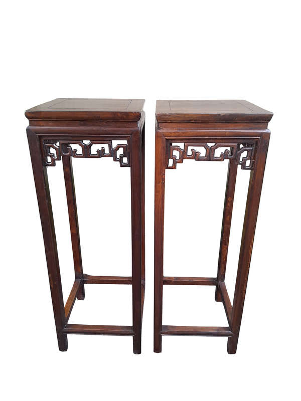 A 20TH Century Pair of Chinese Plinths / Display Stands