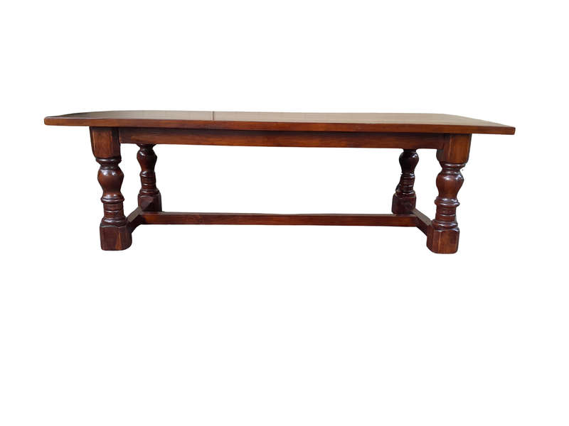 A Mid 20th Century English Oak Refectory / Entrance / Wine Cellar / Farmhouse Table